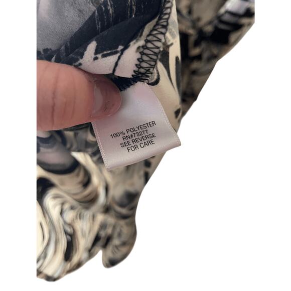 Dana Buchman Tribal Print Front Button Up Novelty Cocktail Dress Coastal Preppy - Picture 2 of 6